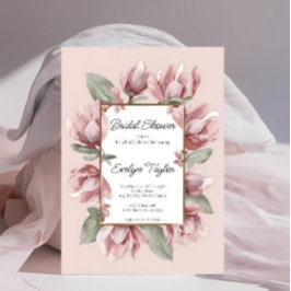 Invitación Elegante rosa polvoriento Rubor Bridal Shower