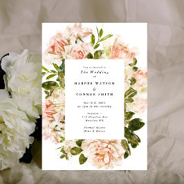 Invitación Elegante Rosa romántico Boda acuarela