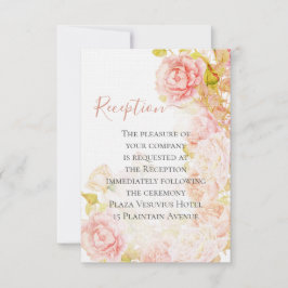 Invitación Elegante Rosa secreto de coral rosado boda jardín