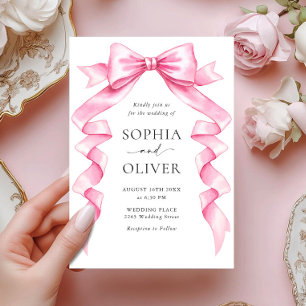 Invitación Elegante Rosa Suave Arco de Boda Dibujado a Mano