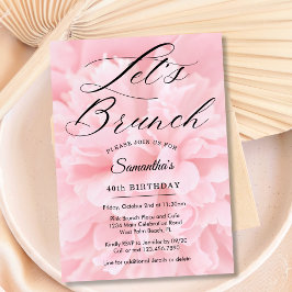 Invitación Elegante Rosa Suave Vamos a Brunchar en Cualquier 