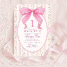 Invitación Elegante rosado Bow Fancy One Love Shack Primer cu