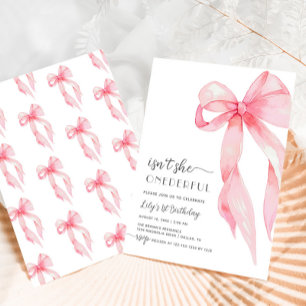 Invitación Elegante rosado de vaca maravillosa niña bebé prim