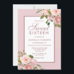 Invitación Elegante rosado dorado dulce de 16 invitados<br><div class="desc">Elegante dulce de oro rosa rosa 16 Invitar Ver colección de coincidencias en la tienda</div>