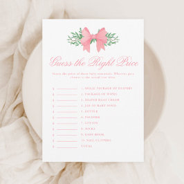 Invitación Elegante rosado incrédulo adivina el juego de Baby