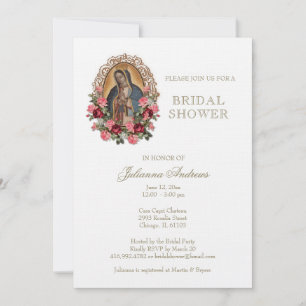 Invitación Elegante Rosas de Guadalupe