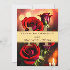 Invitación Elegante Roses Roses Roses Dorado Hermoso Boda