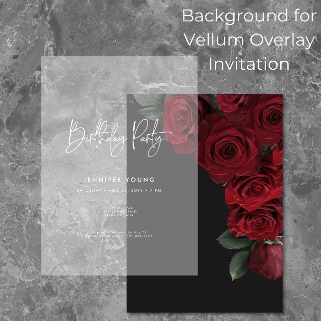 Invitación Elegante Roses Roses Roses Floral Antecedentes de  (Subido por el creador)