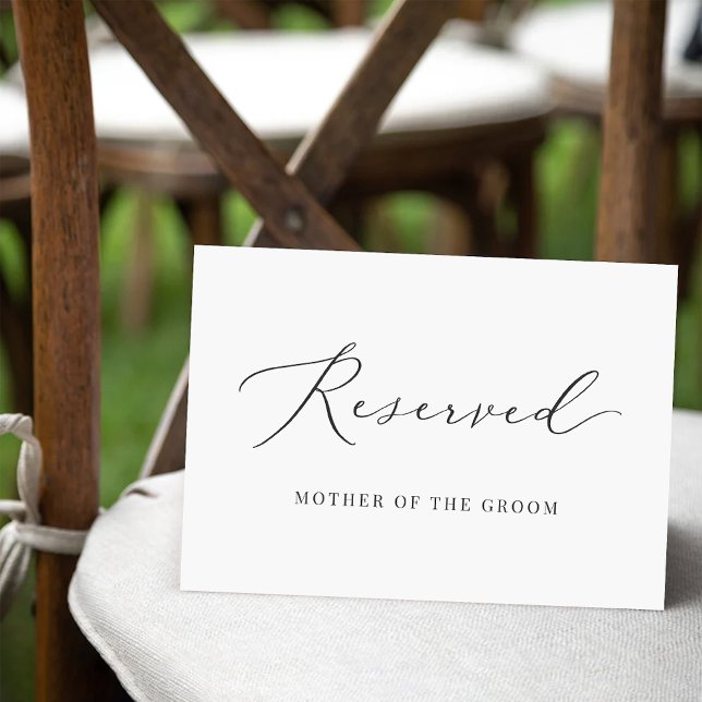 Invitación Elegante Rótulo de asientos reservados para Bodas  (Subido por el creador)