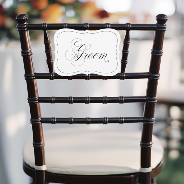 Invitación Elegante Rótulo Groom de bodas muere cortado en el (Subido por el creador)