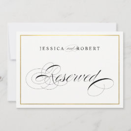 Invitación Elegante Rótulo reservado de bodas