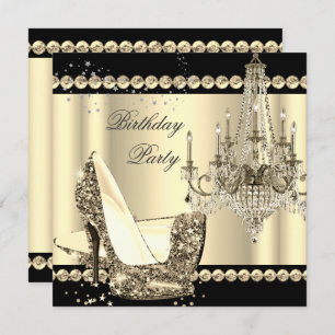 Invitación Elegante Royal Sepia Gold Cream Fiesta 2