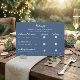 Invitación Elegante RSVP de boda multi-evento a mano