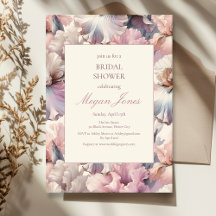Elegante Rubor Floral Classic Formal Bridal Shower