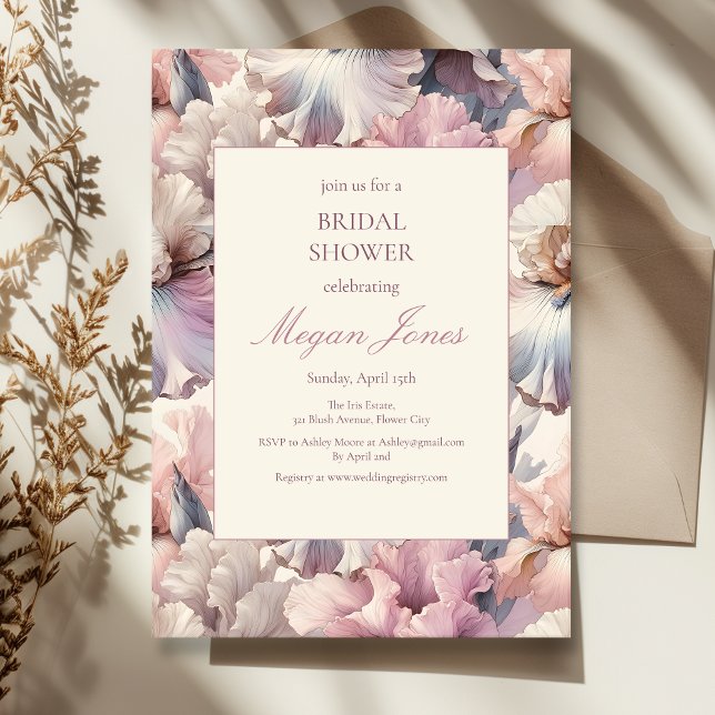Invitación Elegante Rubor Floral Classic Formal Bridal Shower (Subido por el creador)