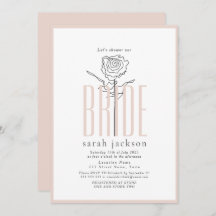 Elegante Rubor Pink Bridal Shower