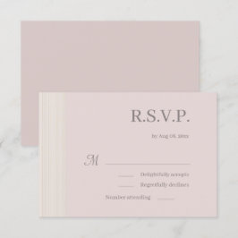 Invitación Elegante Rubor Pink Wood Grain Stripes Wedding RSV