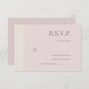 Invitación Elegante Rubor Pink Wood Grain Stripes Wedding RSV