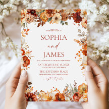 Elegante Rústica Boda Floral Otoño