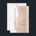 invitación elegante rústica para boda RSVP elegant<br><div class="desc">Esta tarjeta de RSVP complementa la belleza natural de tu boda. Su diseño,  que presenta un paisaje montañoso,  invita a los invitados a responder con estilo. Es perfecta para parejas que buscan un toque de elegancia.</div>