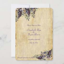 Invitación Elegante, rústico de campo, boda en viñedo