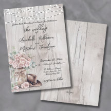 Elegante Rústico Madera Cuerda Boda Western Campes