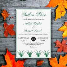Elegante Rústico Verde Boho Frame Fall Wedding