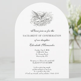 Invitación Elegante Sacramento Católico de Confirmación