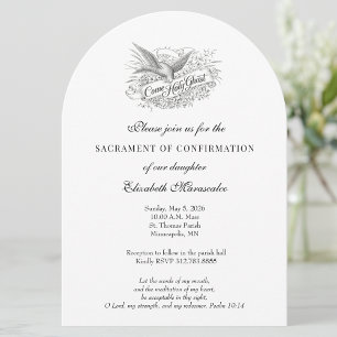 Invitación Elegante Sacramento Católico de Confirmación