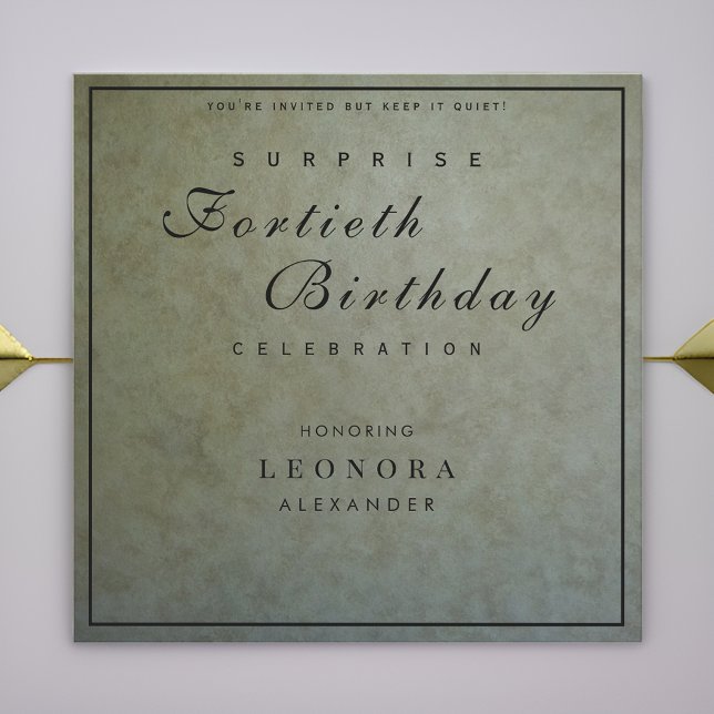 Invitación Elegante Sage Gold CUALQUIER fiesta de cumpleaños  (Subido por el creador)