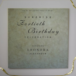 Invitación Elegante Sage Gold CUALQUIER fiesta de cumpleaños 