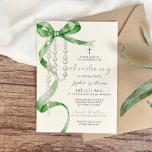 Elegante Sage Green Bow & Rosary Christening