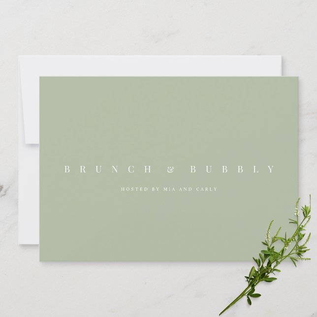 Invitación Elegante Sage Green Bridal Shower (Subido por el creador)
