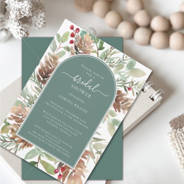 Invitación Elegante Sage Green Greenery Bridal Shower (Subido por el creador)
