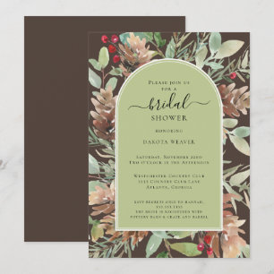 Invitación Elegante Sage Green Nature Inspirada En La Ducha B
