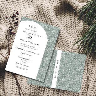 Invitación Elegante Sage Green Pattern Invitation