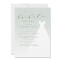 Elegante Sage Green Simple Bridal Shower