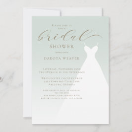 Invitación Elegante Sage Green Simple Bridal Shower
