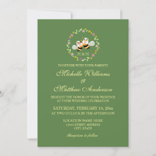 Invitación Elegante Sage Green Whimsical Significa Ser Boda