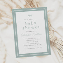 Elegante Sage Simple Sage Sage Baby Shower Neutral