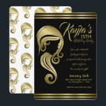 Invitación Elegante Salón de Belleza y Maquillaje para Chicas<br><div class="desc">Personalizar para cualquier evento</div>