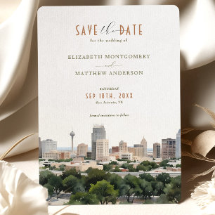 Invitación Elegante San Antonio, Texas, aviso de fecha para g