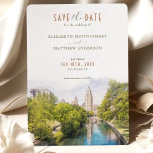Invitación Elegante San Antonio, Texas Save-the Date