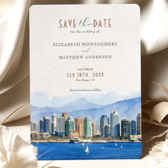 Invitación Elegante San Diego, California Save-the Date (Subido por el creador)