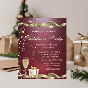 Invitación Elegante, Santa Hat, vidrio, Navidades corporativo