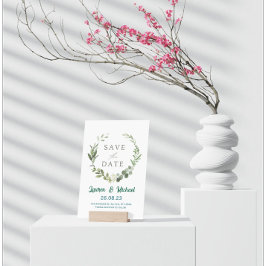 Invitación Elegante Save the Date Botánico Moderno con Vegeta