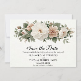 Invitación Elegante "Save the Date" con acuarelas románticas