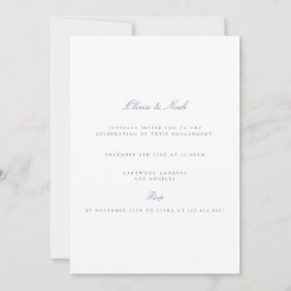 Invitación Elegante Script Dusty & White Engagement Invitació