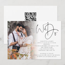 Invitación Elegante Script Nosotros Hacemos Código QR de Supe