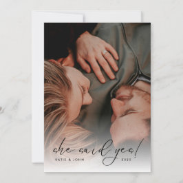 Invitación Elegante Script Photo Boda Engagement Party